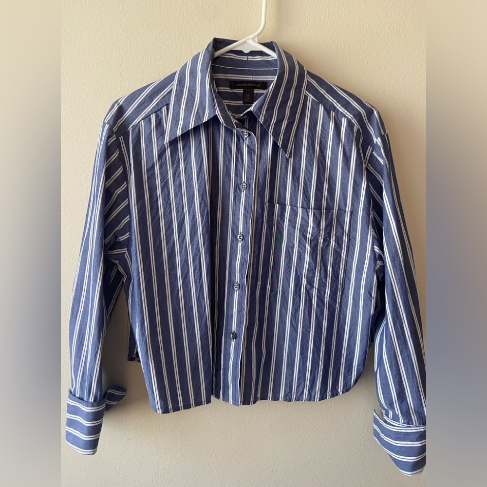Banana Republic Boxy Crop woman shirt size XS